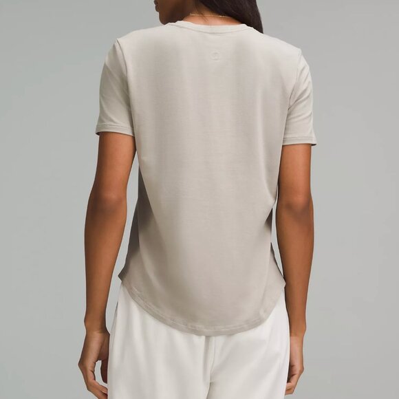 Love Curved-Hem Crewneck T-Shirt | Riverstone | Size 20 - Picture 2 of 3